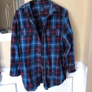 faded glory blue flannel